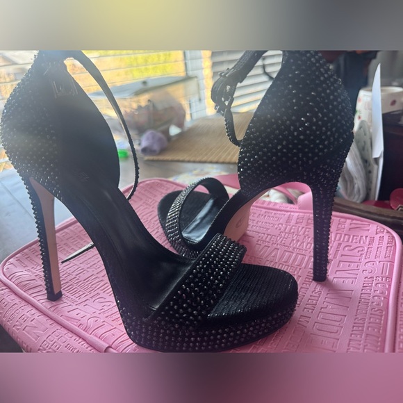 MICHAEL KORS|Rhinestones Black Stiletto Heels shiny perfect for any occasion - Picture 7 of 8